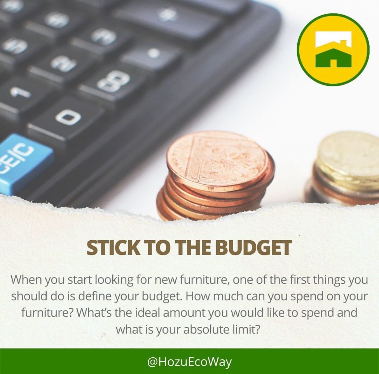 Hozu EcoWay furniture budgeting social post